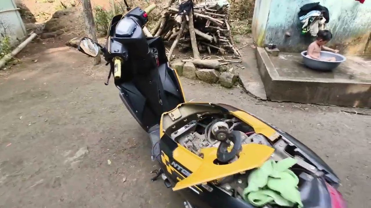 Kumno ban pynkhuid iaka engine scuty peit paralok #cleaning #video 