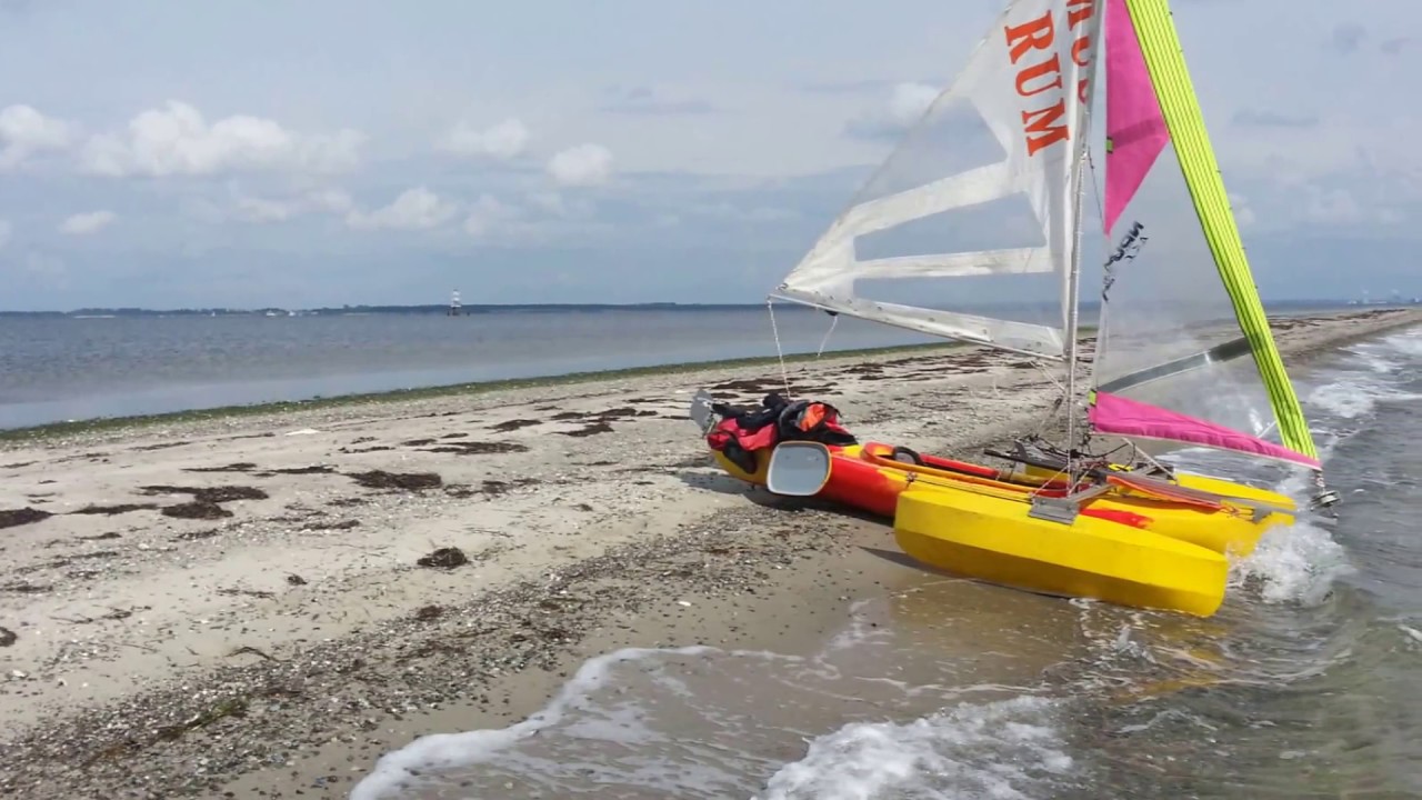 Kajak segeln von Wismar zur Insel Lieps vor Boltenhagen inklusive Sturm und Regen
