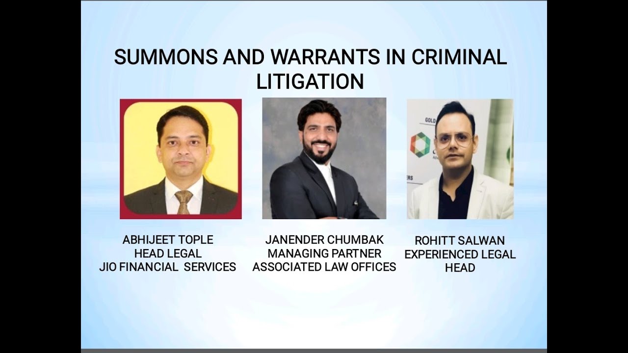 SUMMONS, BAILABLE WARRANT AND NON BAILABLE WARRANT