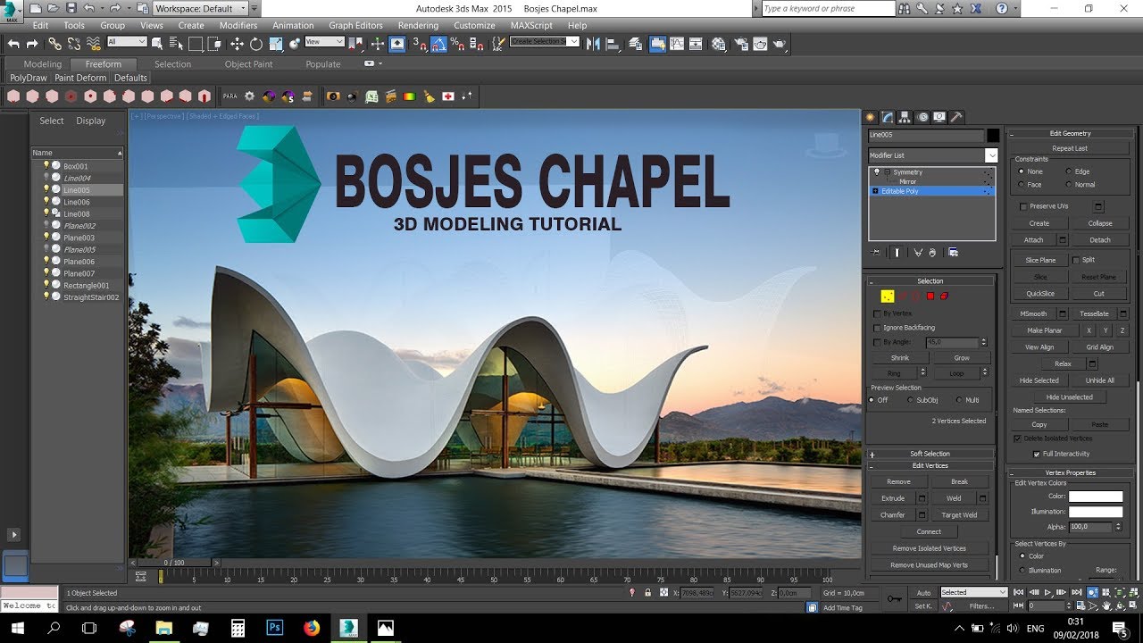 3ds Max 2015 Modeling Tutorial - Bosjes Chapel