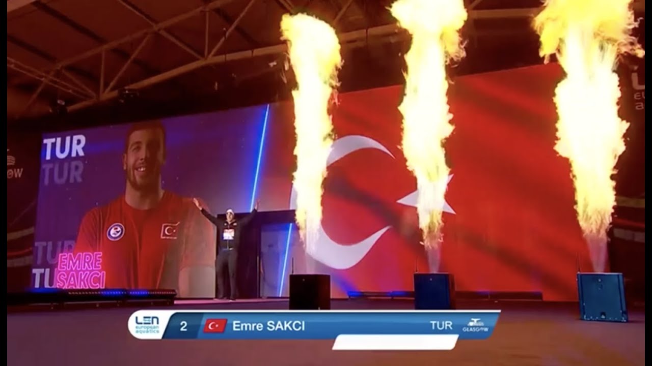 Emre SAKÇI 100m Breaststroke Semi Final European Championships 2019 Glasgow