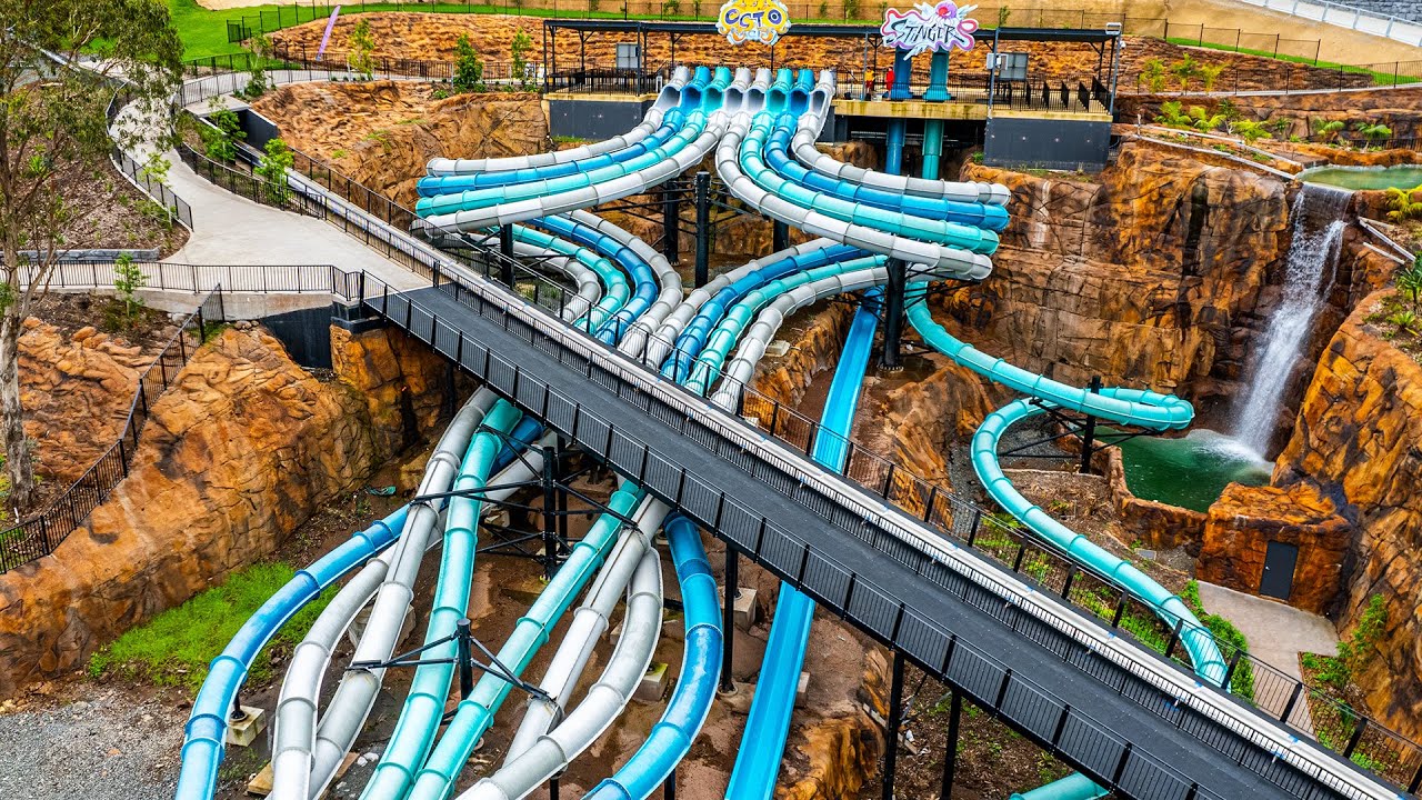 Water Slides From Above | 4K Compilation | Aerial Shots