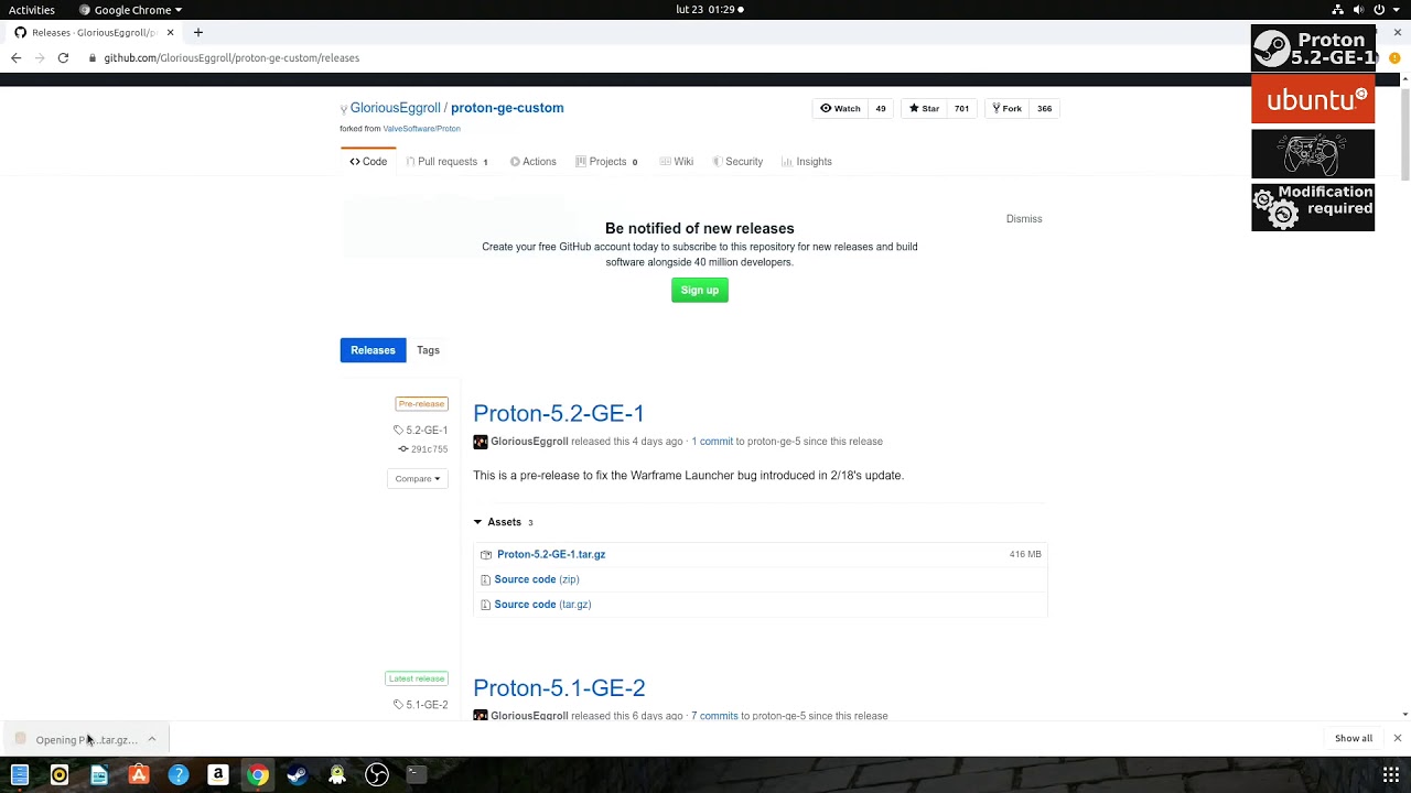 How install Proton 5.2-GE-1 on Linux Ubuntu in 3 minutes | Instructions for Steam | Custom Proton