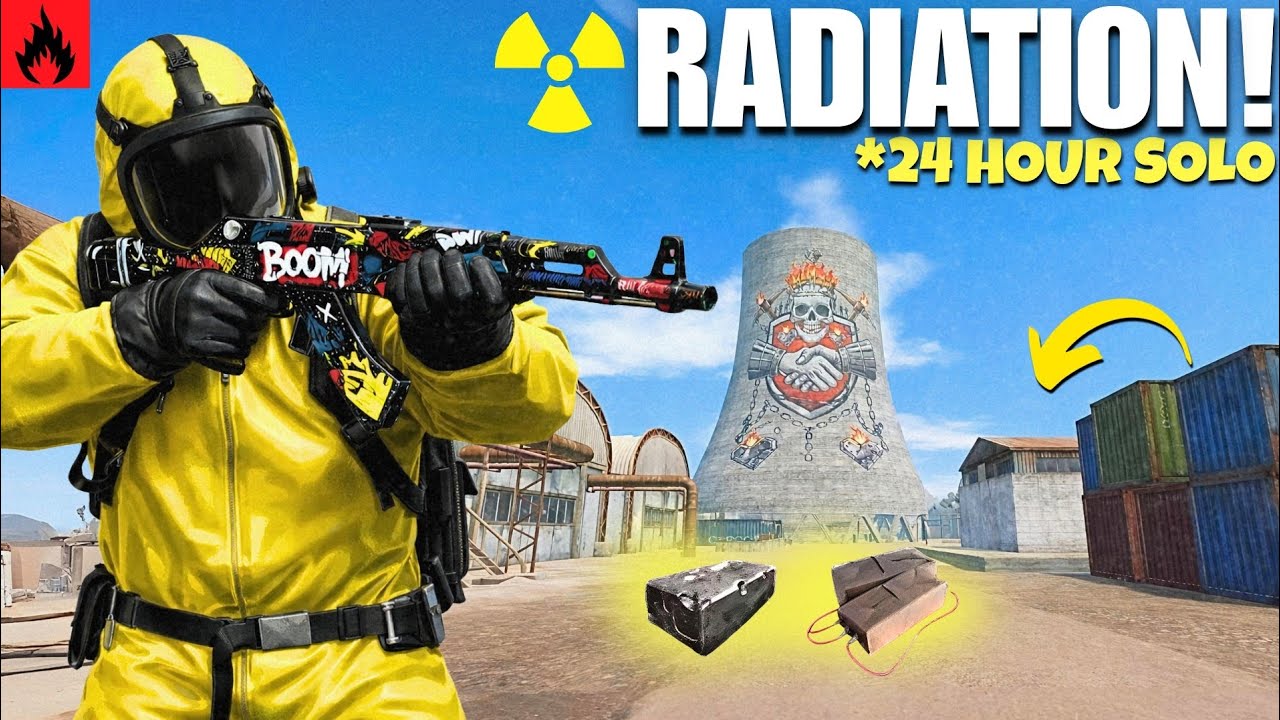 24 HOURS SOLO in the POWER PLANT (RADIATION ZONE) | Oxide: Survival Island