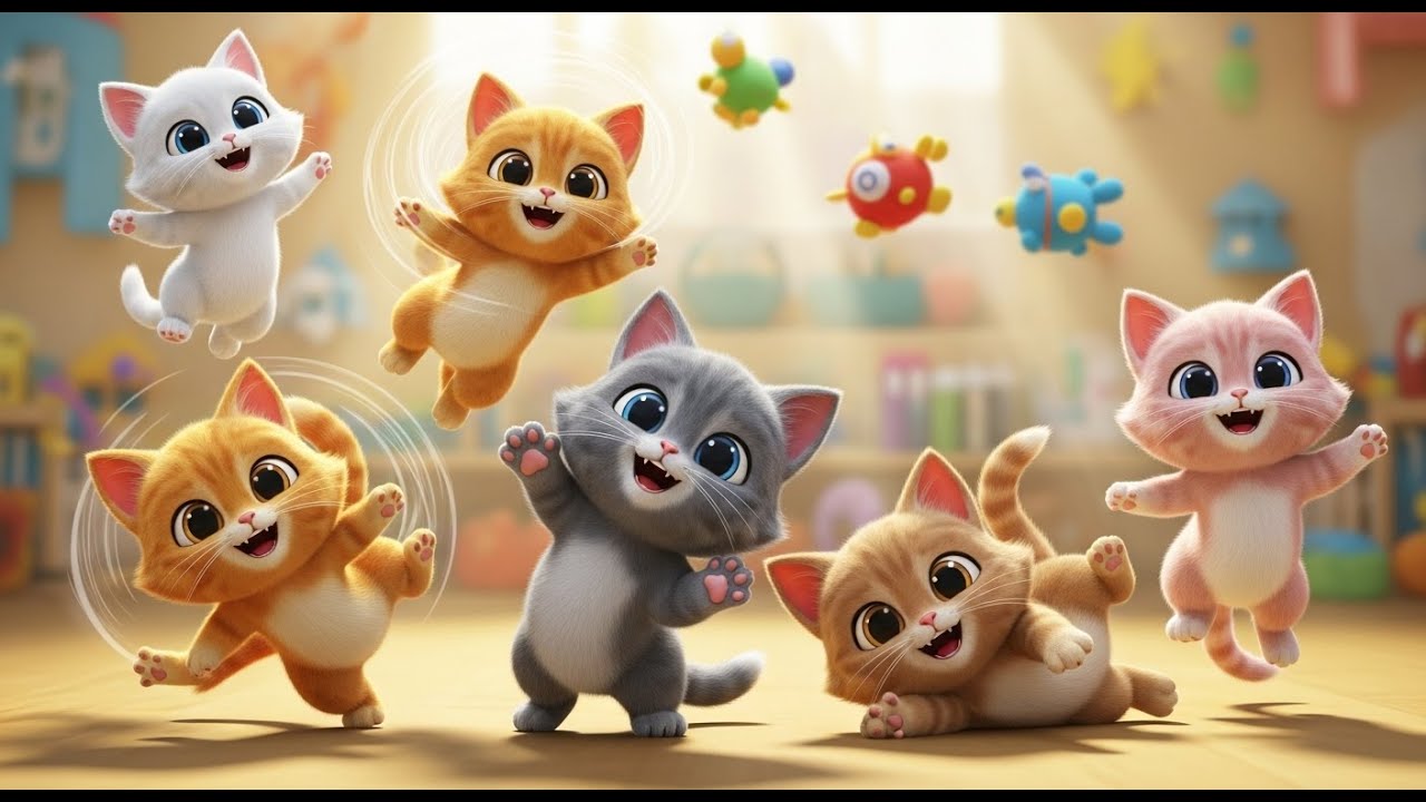 Cinq petits chatons ronronnent, ronronnent | Chanson pour enfants et comptines