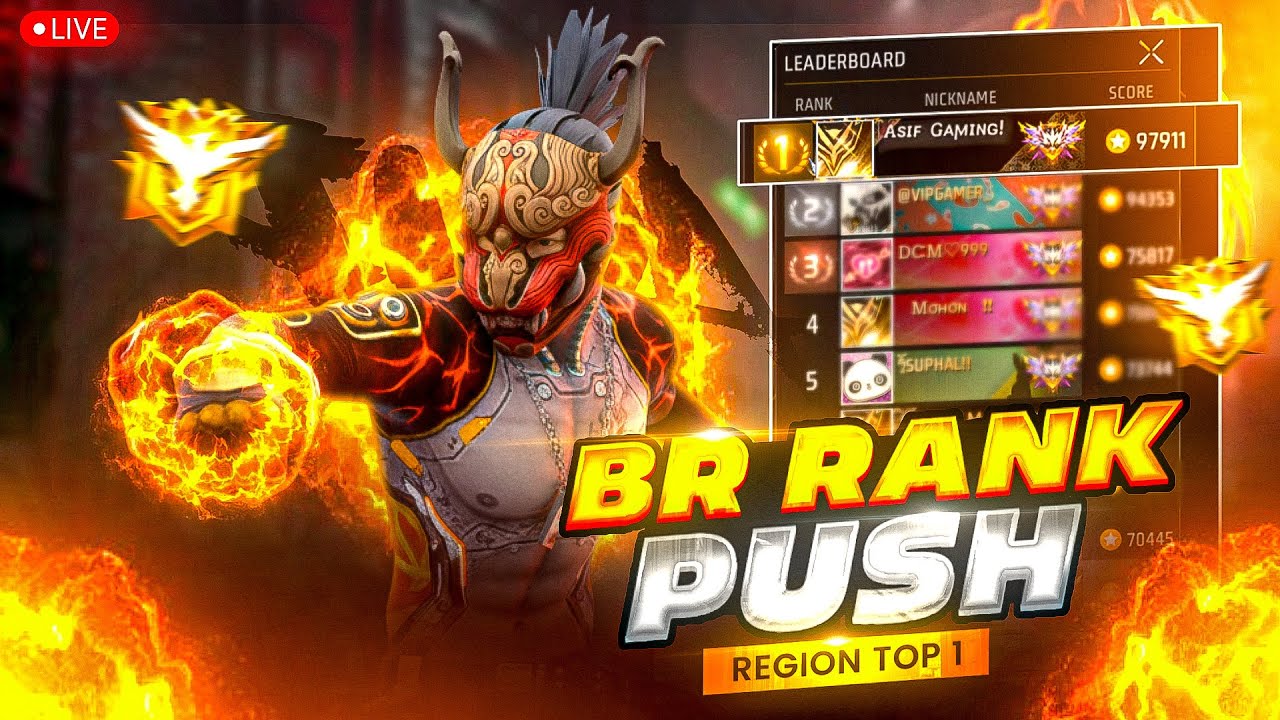New Season Br Rank Push To Grandmaster Top 1 🤩 In V Badge & Hackers Lobby ! | Garena - Free Fire