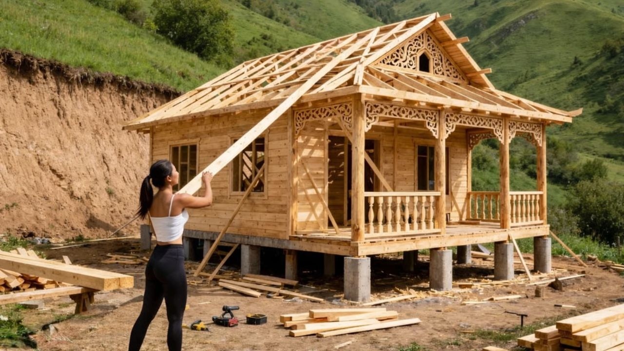 TIMELAPSE : A Girl Unexpectedly Builds a Luxurious Villa in Just 350 Days