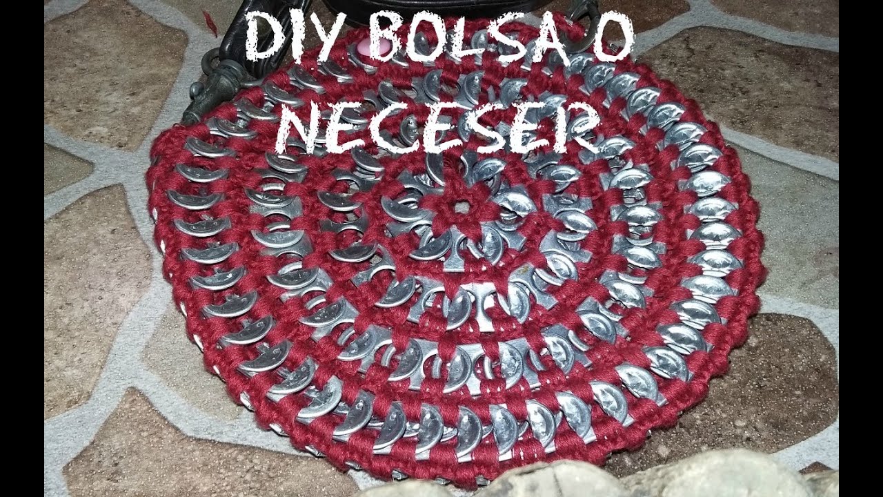 👜Cómo hacer un bolso o neceser a crochet reciclando anillas de refresco | paso a paso | tutorial