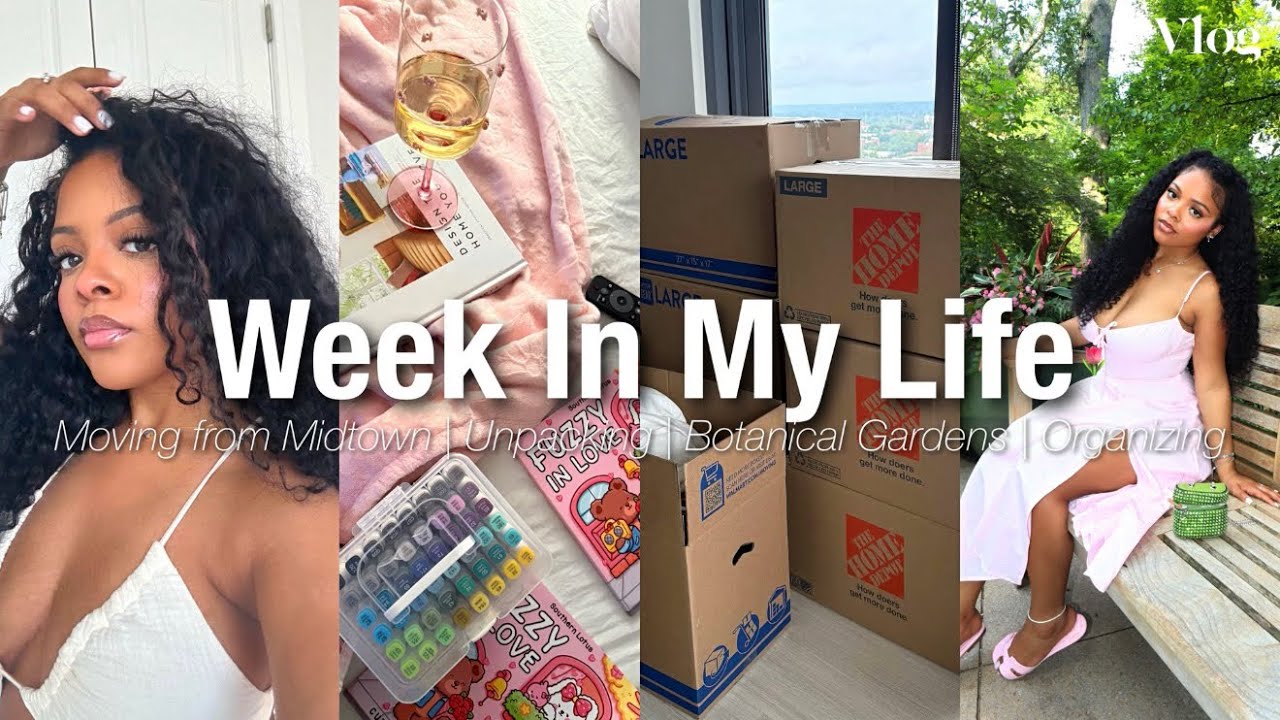 Vlog:Week In My Life 🎀 MOVING OUT OF MIDTOWN ATL!! (Packing , Organizing, Botanical Gardens +MORE🤍)