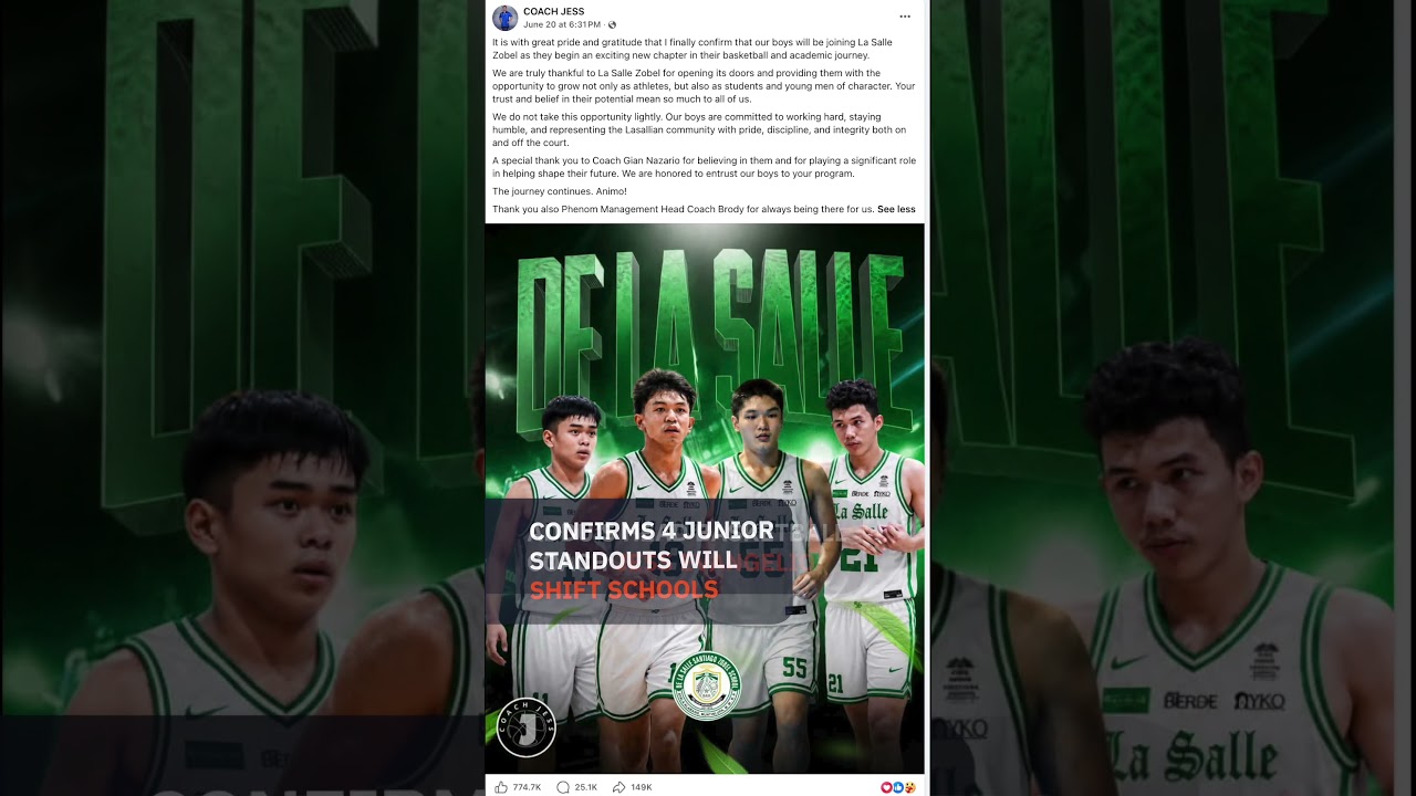 Ateneo de Davao recruits move to La Salle Zobel after Baterbonia, Adili deaths