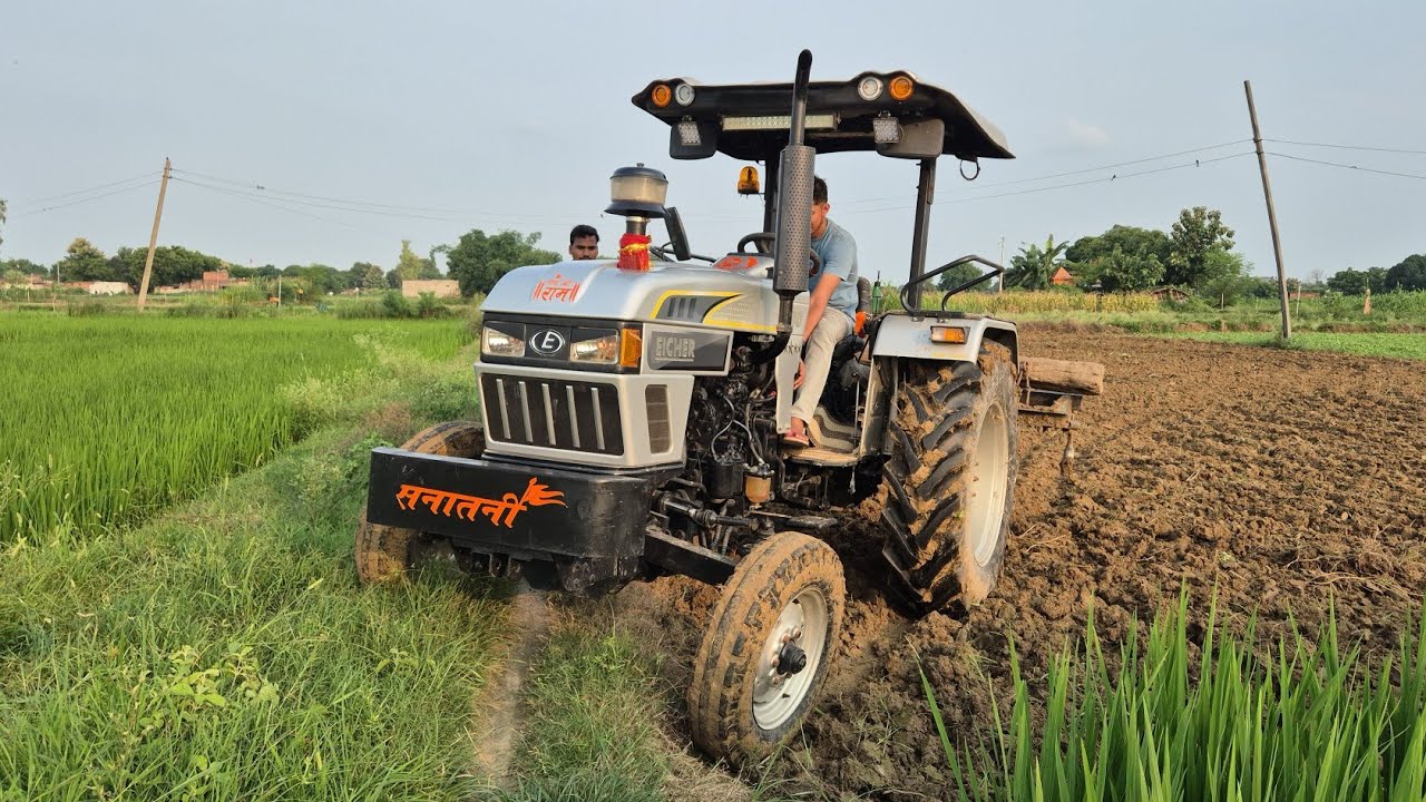 मिट्टी में धस गया 😱 Tractor Stuck in Mud! Cultivator Performance| Eicher Tractor