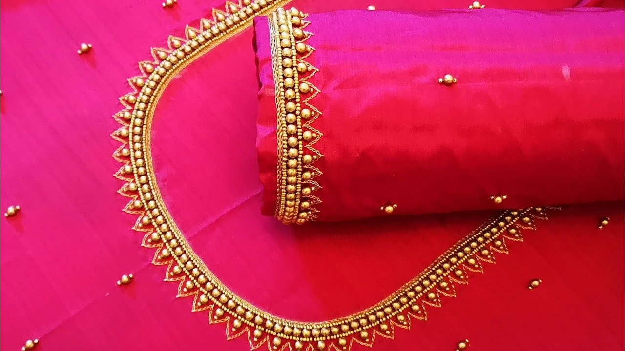 Simple Aari Work with Normal and Aari Needle l Maggam Work l Vaanavil World