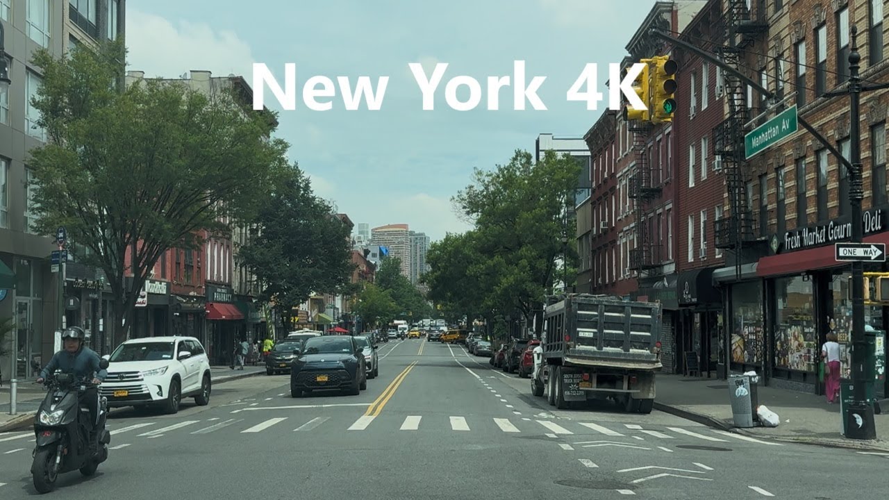 4K New York - Driving tour of Brooklyn (Manhattan Avenue)