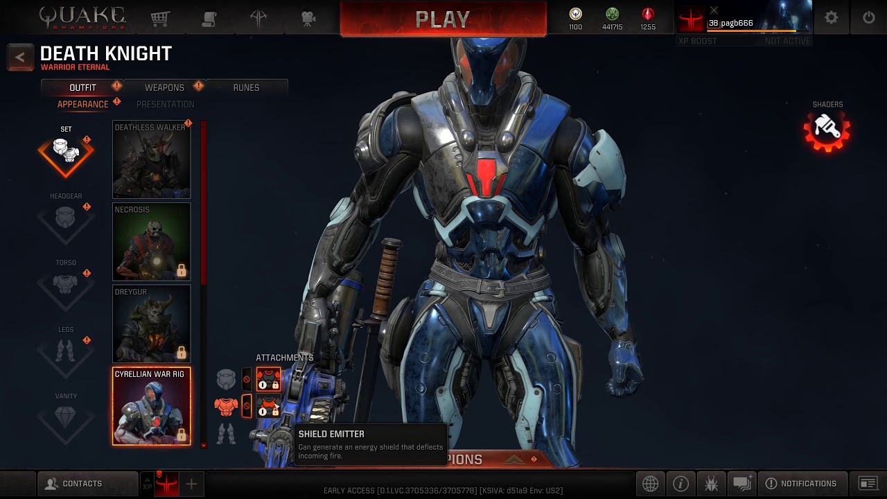 Quake Champions in 4K - Death Knight skins, cosmetics & Shaders