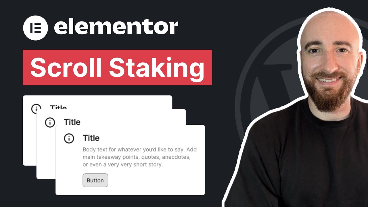 Cómo crear el Efecto Scroll Stacking con contenedores en Elementor