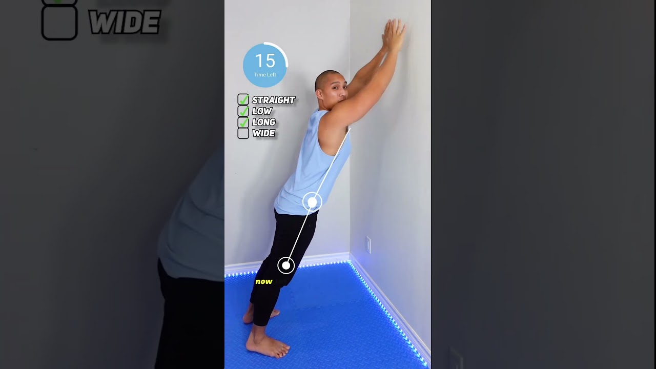 One Minute Beginner Core Wall Plank Challenge