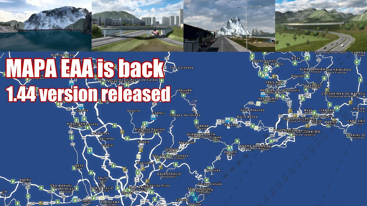 MAPA EAA is back! Nice map mods for ETS2 1.44
