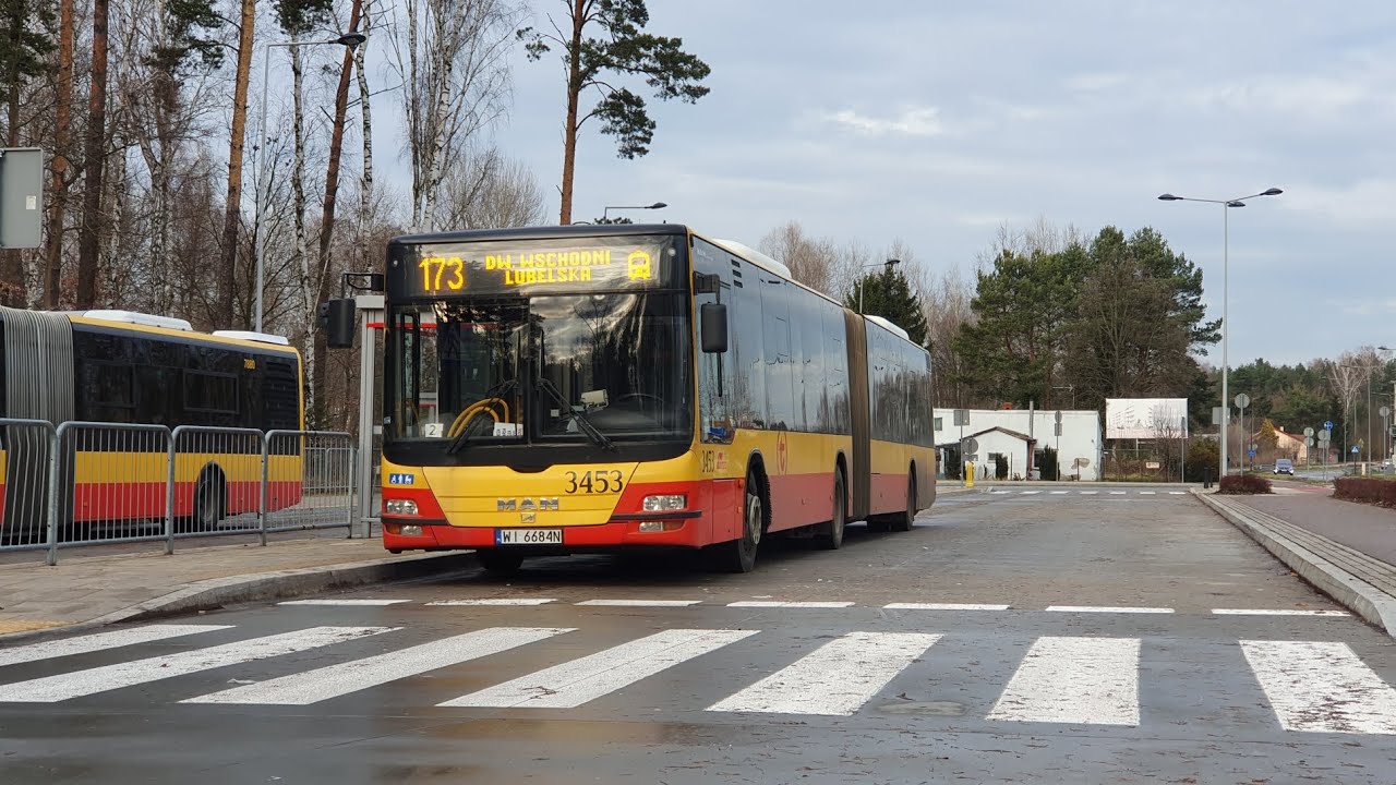 [173] MZA Warszawa - Przejazd MANem NG363 #3453 na linii 173➡️ Stara Miłosna (Graniczna)