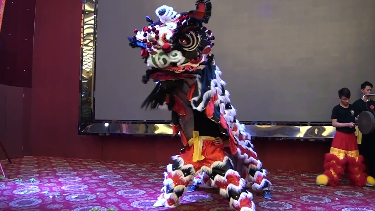 佛山传统舞狮  咏春拳市级非遗代表性传承人梁伟志讲话采盆青