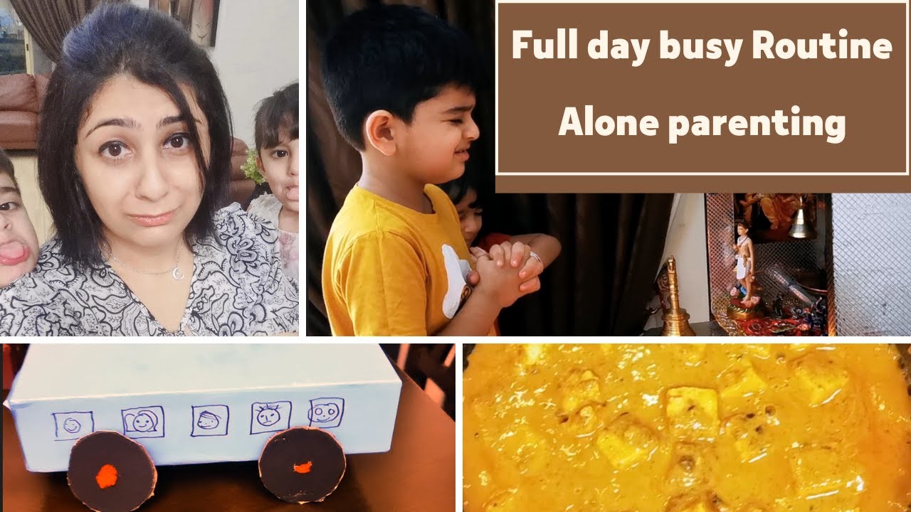 INDIAN  MOM  BUSY FULL DAY ROUTINE~PARENTING ALONE, BESAN BHINDI, PANEER RECIPES~INDIAN MOM VLOGGER