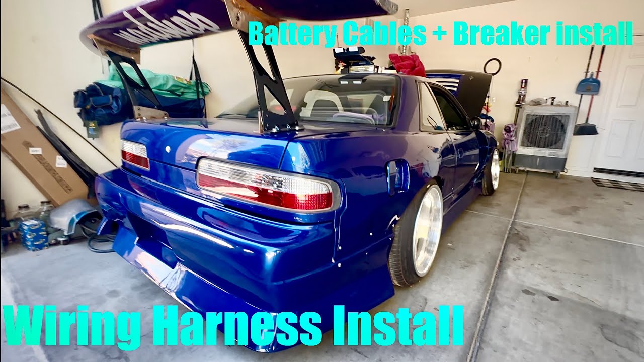 S13 SR diy engine harness + Haltech ECU install
