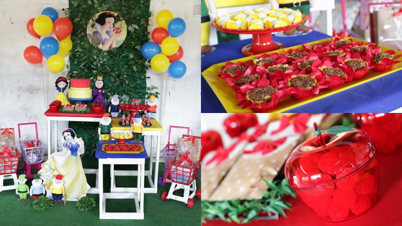 DECORAÇÃO SIMPLES BRANCA DE NEVE | MINI TABLE