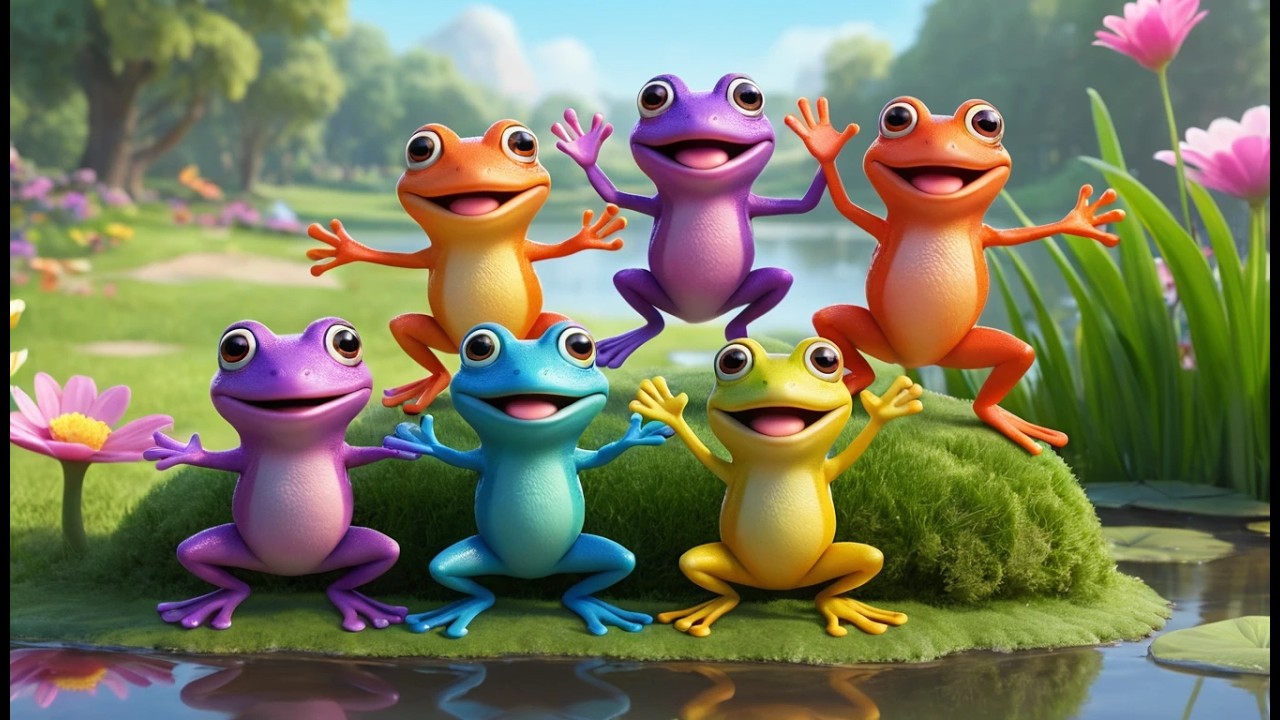 Nine Little Toy Frogs Jump Jump Jump | Counting Songs & Toy Nursery Rhymes