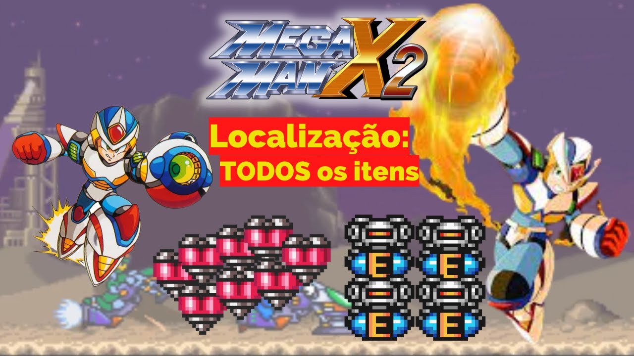 Mega Man X2 SNES | Localização de todos os itens | Corações, Subtanks, Armadura e Shoryuken