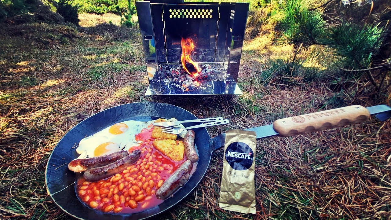 Bushcraft Cooking Breakfast - Petromax Sp32- Wrought Iron Pan