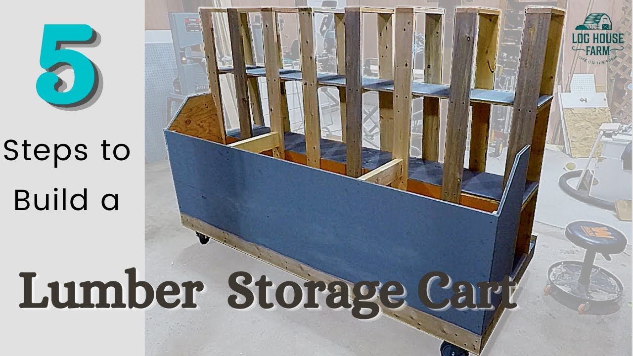 Scrap Wood Lumber Storage Cart