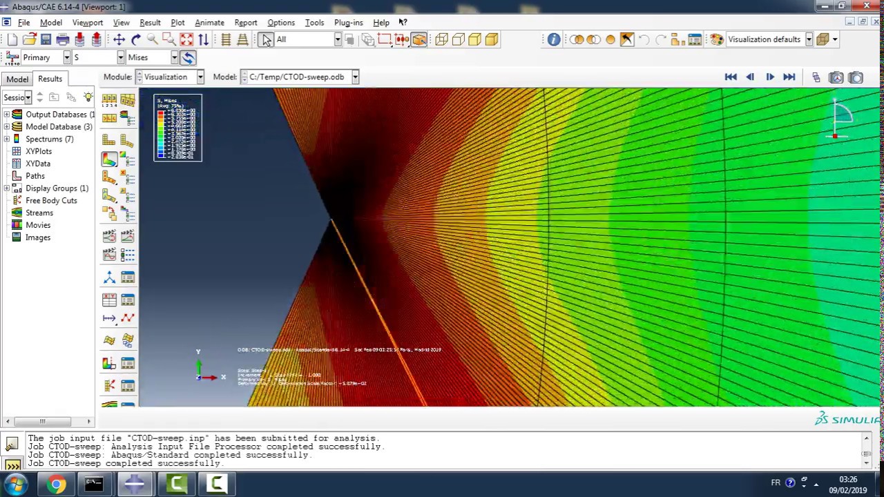TP3_Part3_LEFR_Sweep mesh in Abaqus