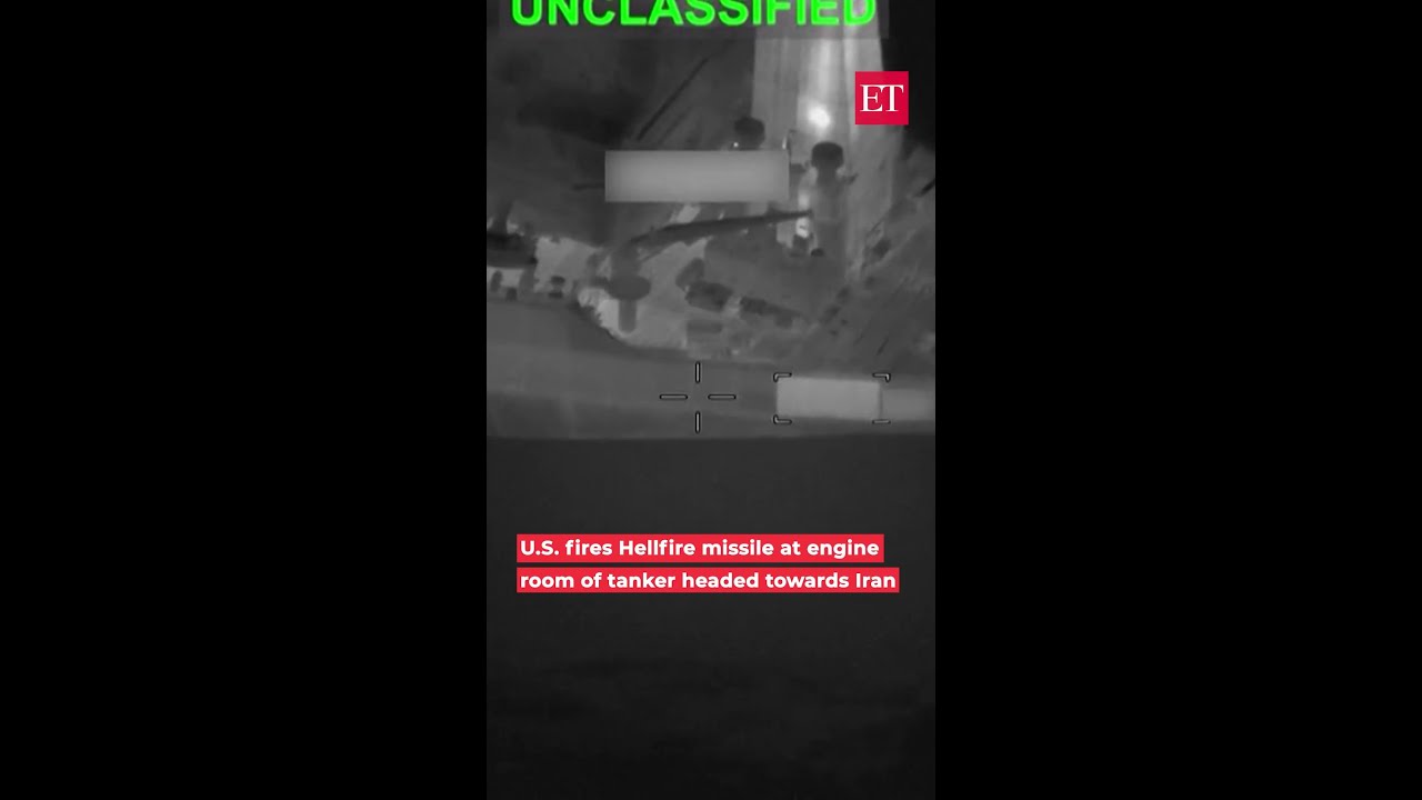 U.S. fires Hellfire missile at engine room of tanker headed towards Iran