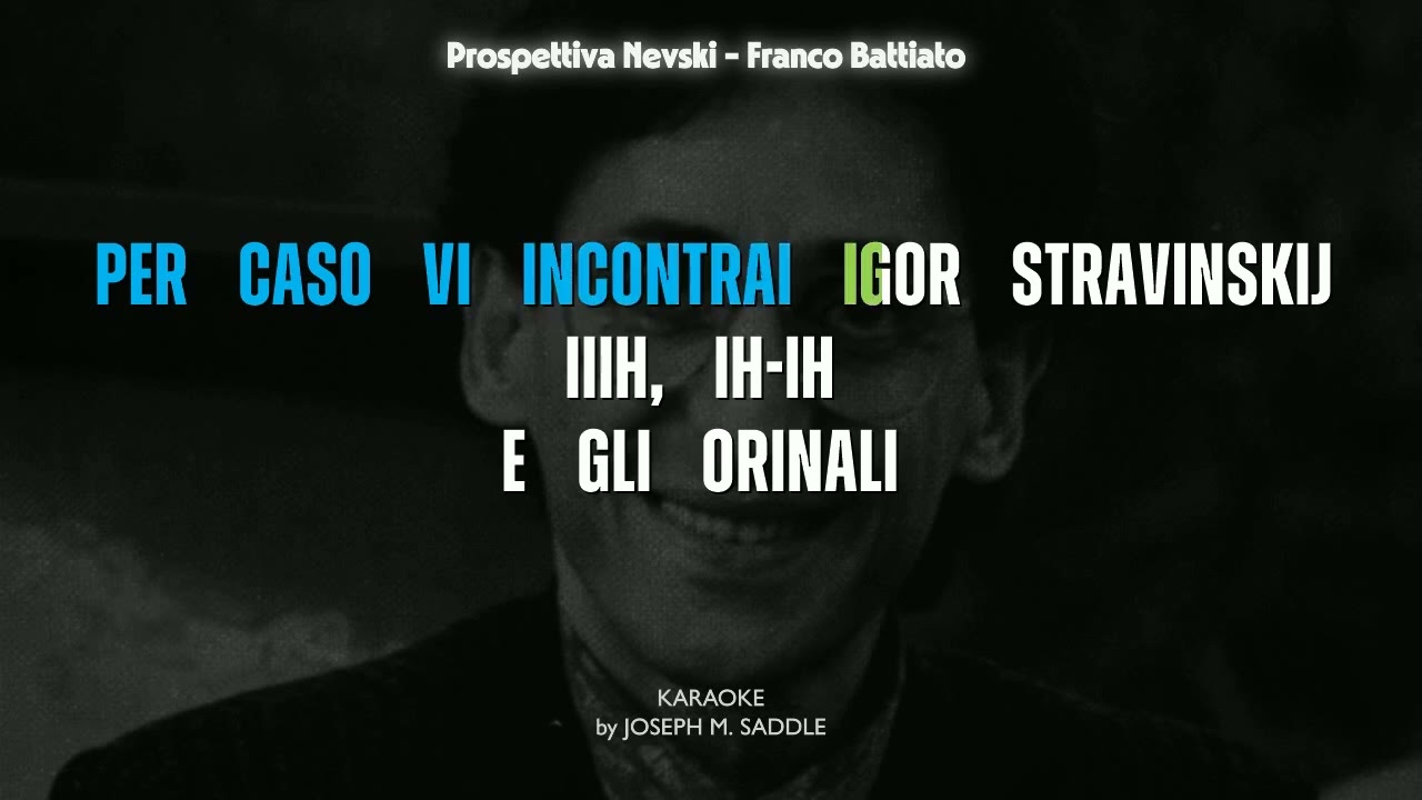 Prospettiva Nevski di Franco Battiato - KARAOKE