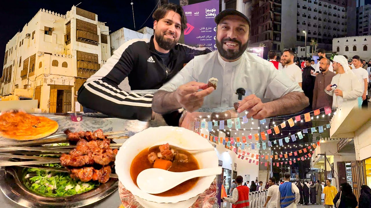 Visiting Old Jeddah Ramadan Festival🌙 & Barbecue 🍖 in Sehri ft. @FazalSharif