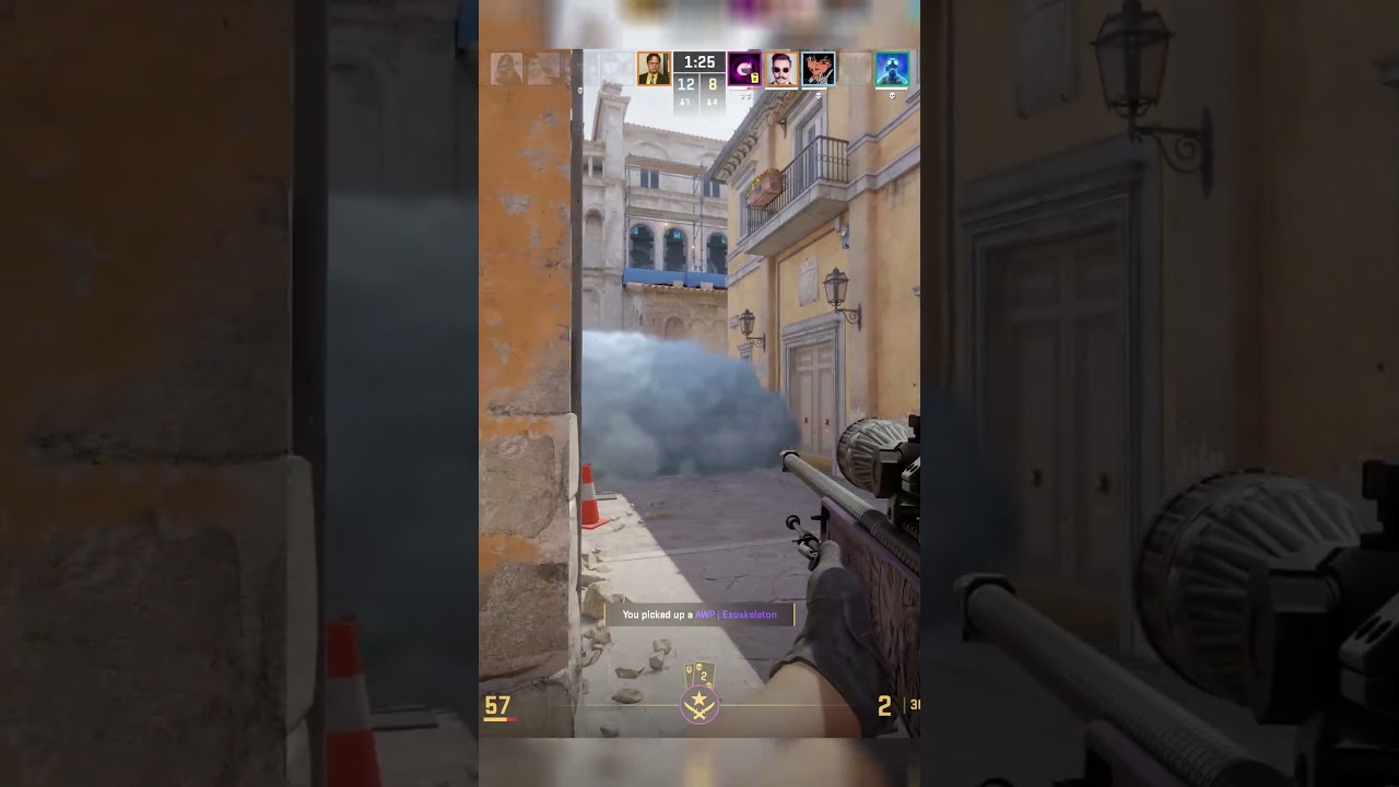 CRAZY smoke kill with AWP in CS2!