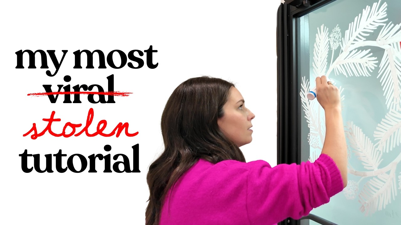 Draw this Beautiful Wreath Window Display