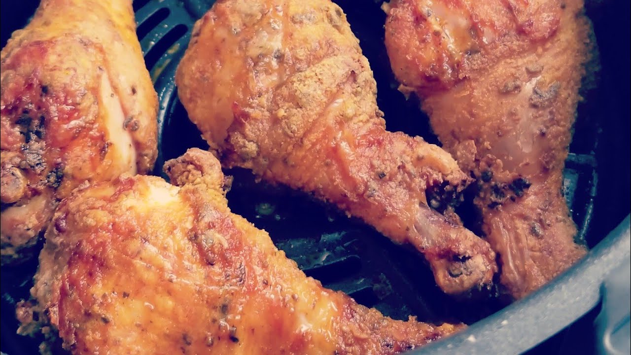 Ninja 4qt Air Fryer Fried Chicken Legs Smithfields breading