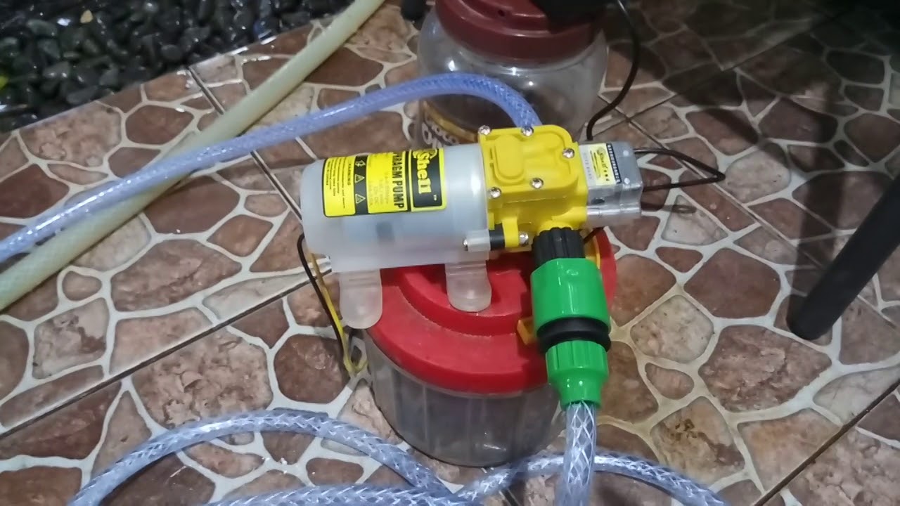 Review Testing Pompa air Dc High Pressure Shell dengan Water Jet Sprayer Stick 20cm