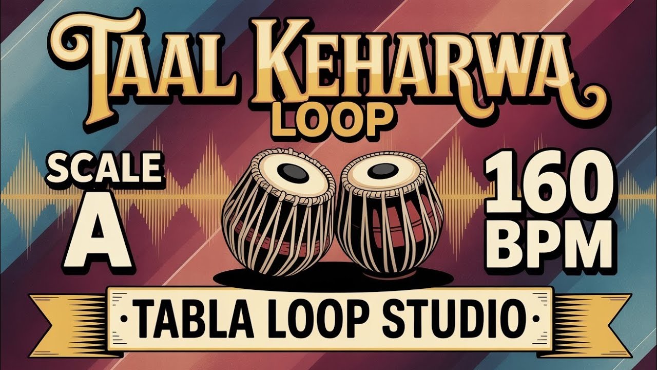 Taal Keherwa Loop | 160 BPM | Scale A | Bhajans, Songs #rhythm #tablaloopstudio #riyazwithtabla