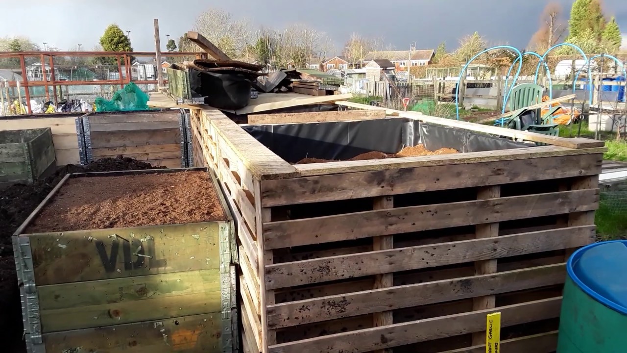 No Dig Raised Beds Progress 😷 Pallet Collar Raised Beds  😷 Plant Watering Guttering System
