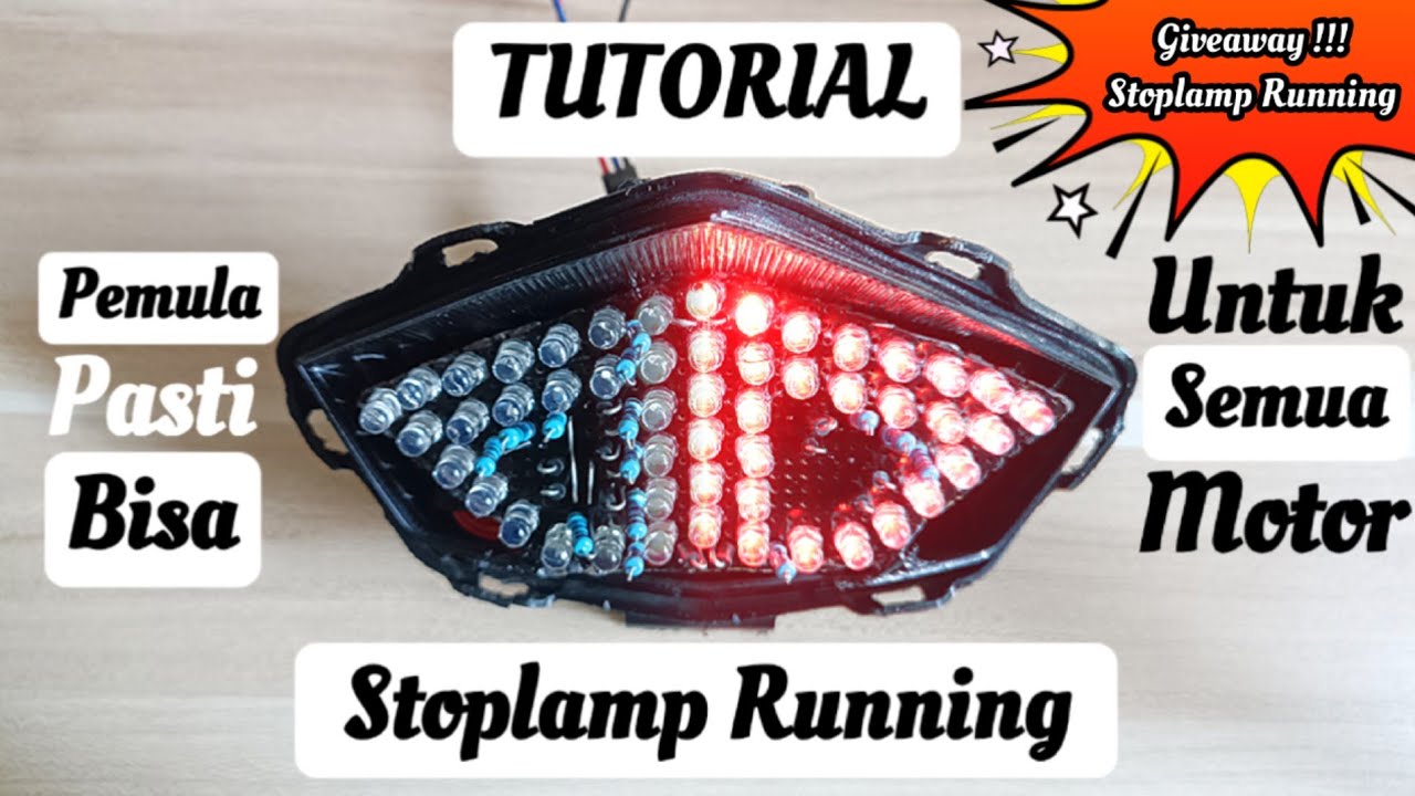 GIVEAWAY❗ Tutorial Membuat Stoplamp Running | Universal Semua Motor | Sesuai Request Subscriber