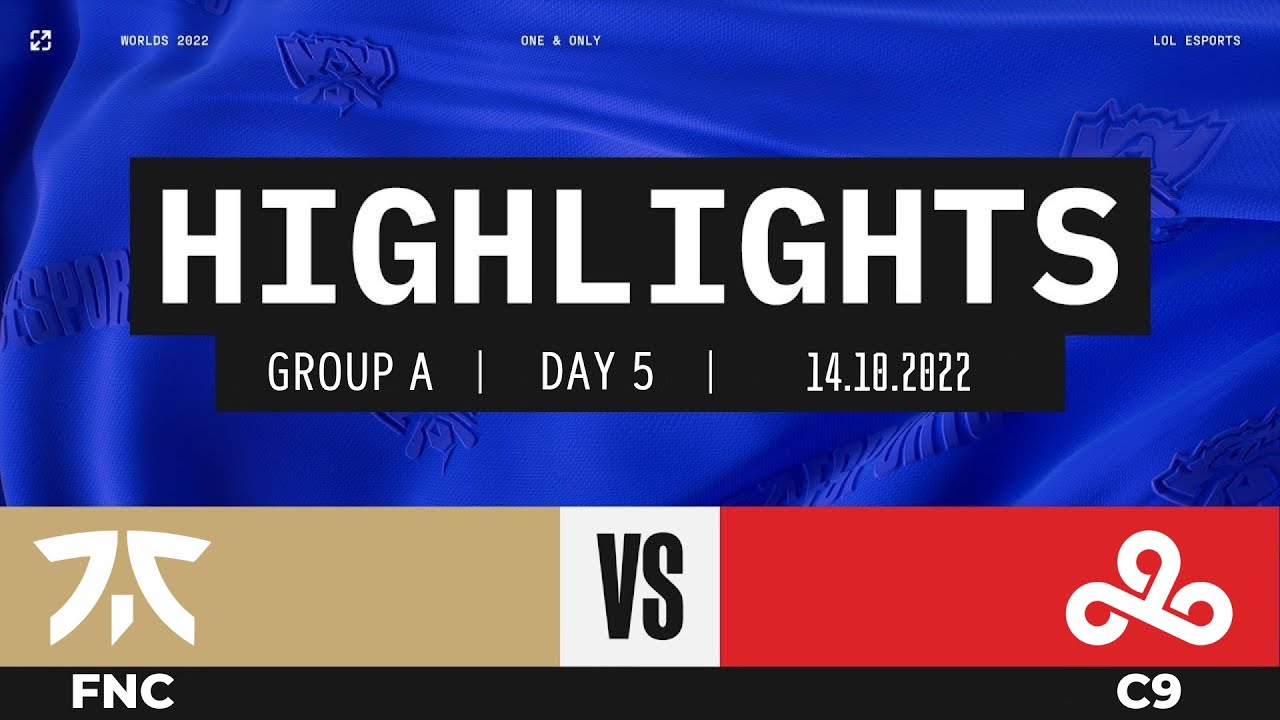 FNC vs C9 Highlights | Worlds 2022 Groups A Day 5 | Fnatic vs Cloud9