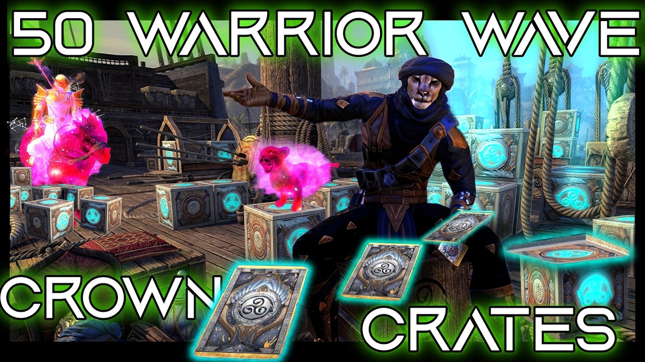 Unboxing 50 Warrior Wave Crown Crates - ESO (+Advice)