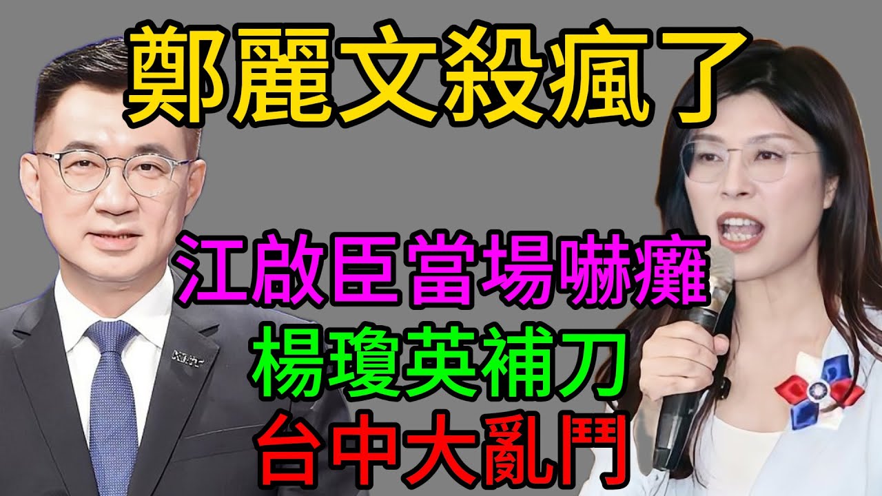 2026最血腥一幕！隱形“獨派”被鄭麗文當眾活祭，死敵楊瓊英橫空出世，國民黨路線之爭徹底攤牌！#鄭麗文 #兩岸 #江啟臣