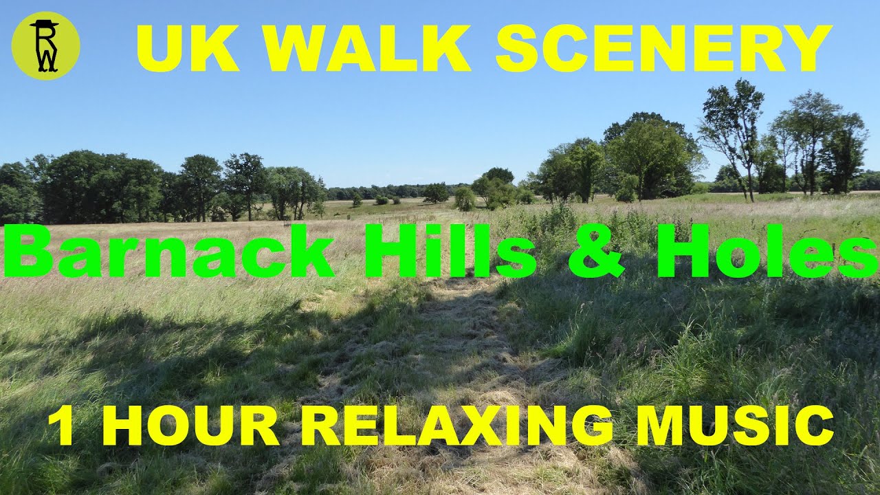 Barnack Hills & Holes Walk Scenery, 1 Hour Relaxing Music Ambient Background Nature Video