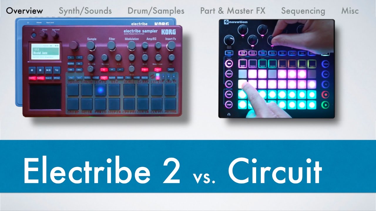 Novation Circuit vs Korg Electribe 2 & Sampler (E2 & E2S)