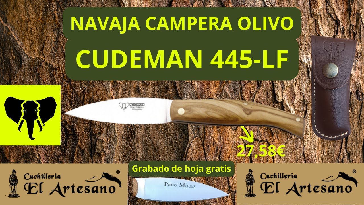 Navaja campera de olivo CUDEMAN 445-LF | Unboxing 🔪🌳