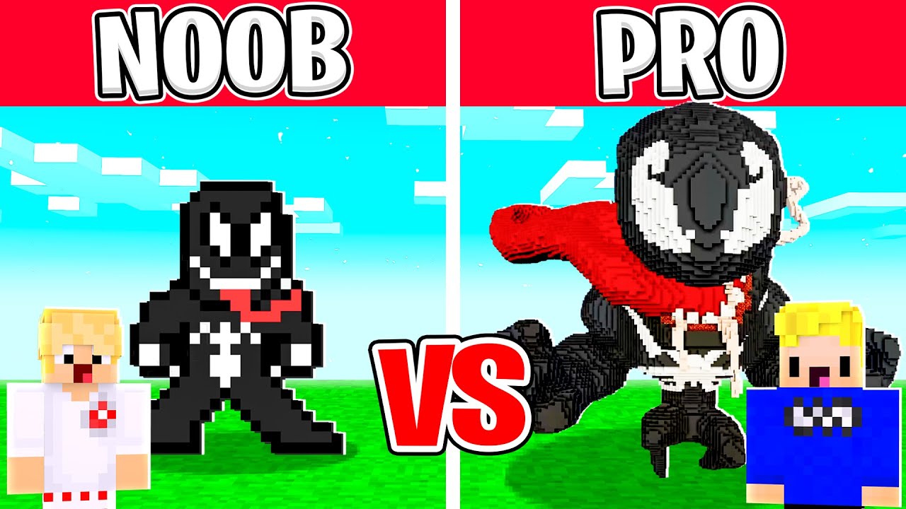 Minecraft NOOB vs PRO: VENOM BAU BATTLE
