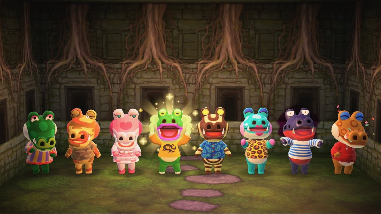 【Animal Crossing New Horizons】Alligators All Emote Reactions