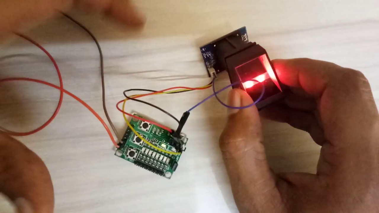 Interfacing of finger print module (R305 / R307)